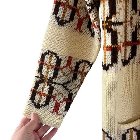 Vintage Sturbridge Open Front Cardigan Sweater 70s  Medium Large - Picture 3 of 5